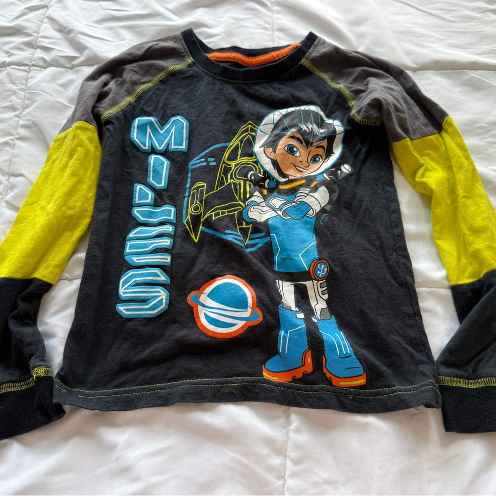 Disney Miles from Tomorrow Land Boys Cotton Long Sleeve Tee RARE